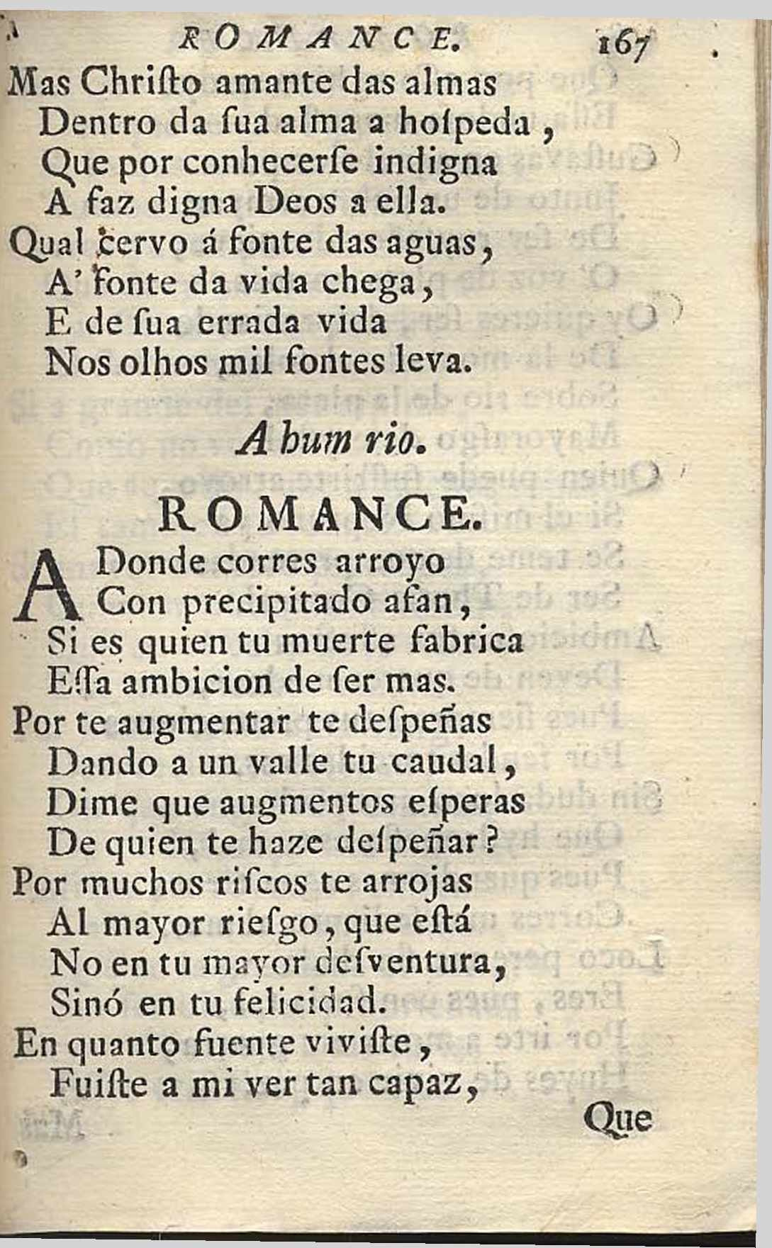 Página 167 del segundo volumen de A Fénix Renascida en su edición, edición de 1746