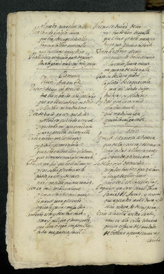 E-Mn MSS/3811 (N2), f. 64v, con Deseos de un imposible bajo la rúbrica «Romance de un amante».