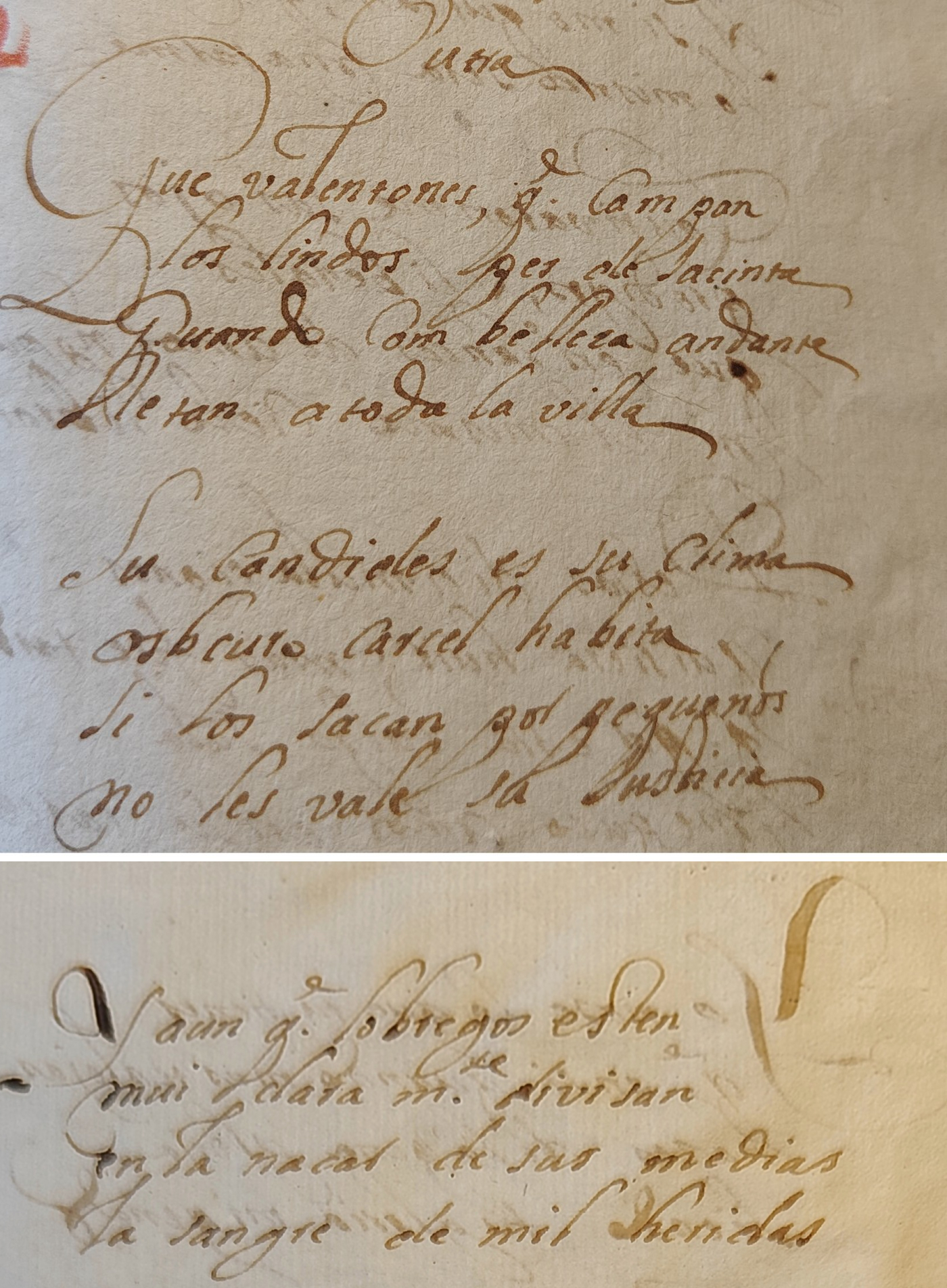 Biblioteca da Ajuda, P-La 49-III-52, pp. 275-276, con la versión de Qué valentones que campan sin estribillo.